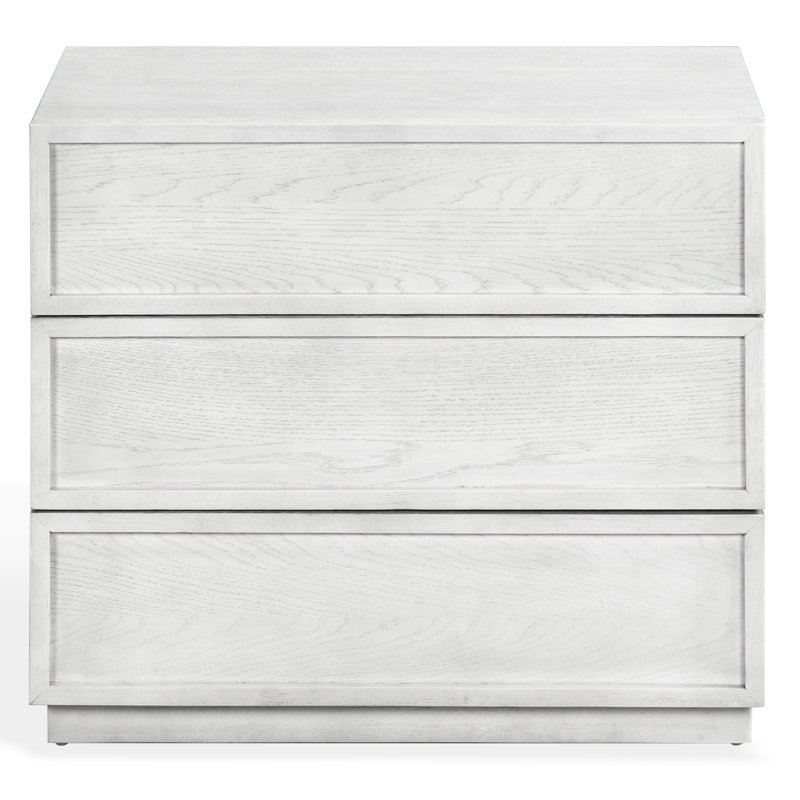 Commode 3 tiroirs Hudson, Gris clair
