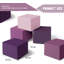 Wowmax 3-Piece Geometric Convertible Ottoman Pouf Set,