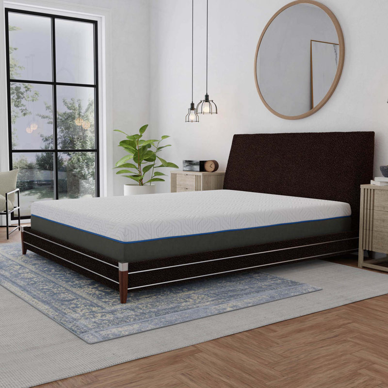 Matelas 12 po en mousse viscoélastique gélifiée ferme avec support de bord et grille d'aération, Très grand