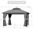 Louvre 11'X13' Steel Double Roof Soft Top Gazebo With LED Lighting And Bluetooth Speaker,Netting And Pravicy Curtains-126057122-126057119