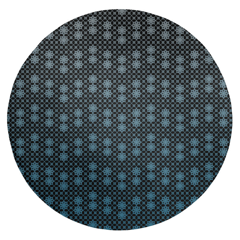 Chenille Toile Indoor Rug, Round 5'