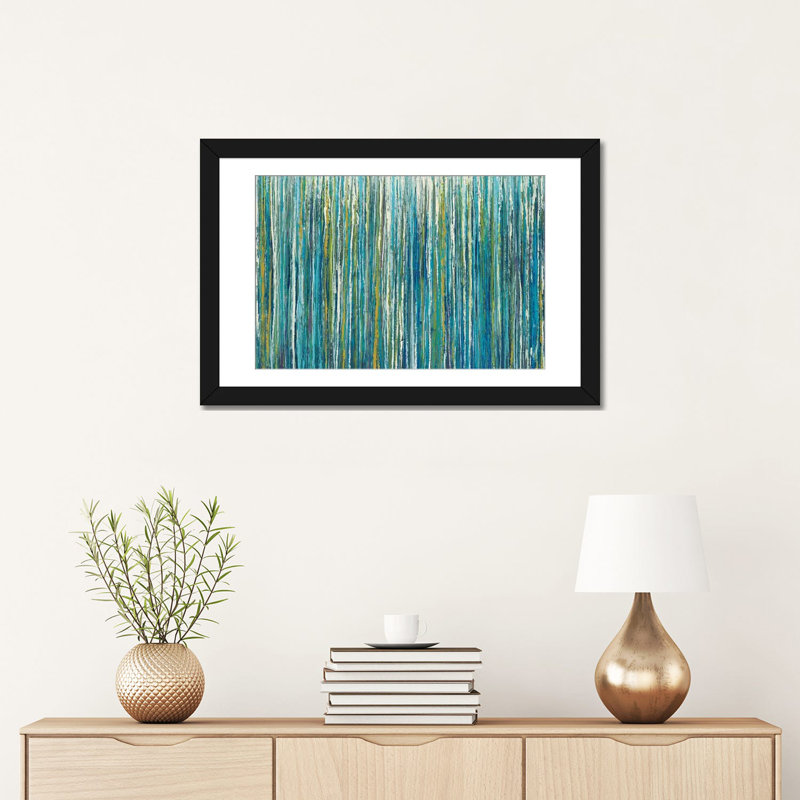 « greencicles », reproduction sur toile, Papier d'art encadré noir, Blanc, H 24 po x l 32 po x P 1 po