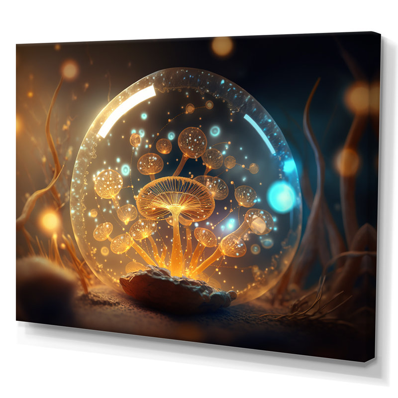 Ancienne alchimie - Champignons magiques - impression, H 30 po x l 40 po x P 1,5 po, Toile tendue