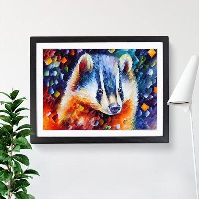 Badger Painting Abstract - Framed Print
