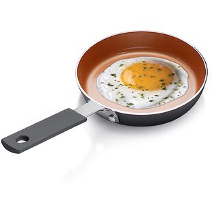Mylifeunit Egg Frying Pan, 4-Cup Nonstick Fried Egg Pan, Aluminum Egg Cooker Pan with Lid and Spatula