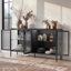Buffet 60 po avec 4 portes en verre