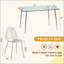 Ensemble de table de salle à manger moderne et luxueux avec 4 chaises en plastique et pieds en métal pour une cuisine élégante-462726410