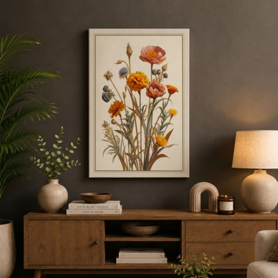 Carnation Study Botanical - Wrapped Canvas