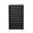 Modern Matte Black Side Table Made Of Aluminum Alloy With Structure, Shade For Outdoor