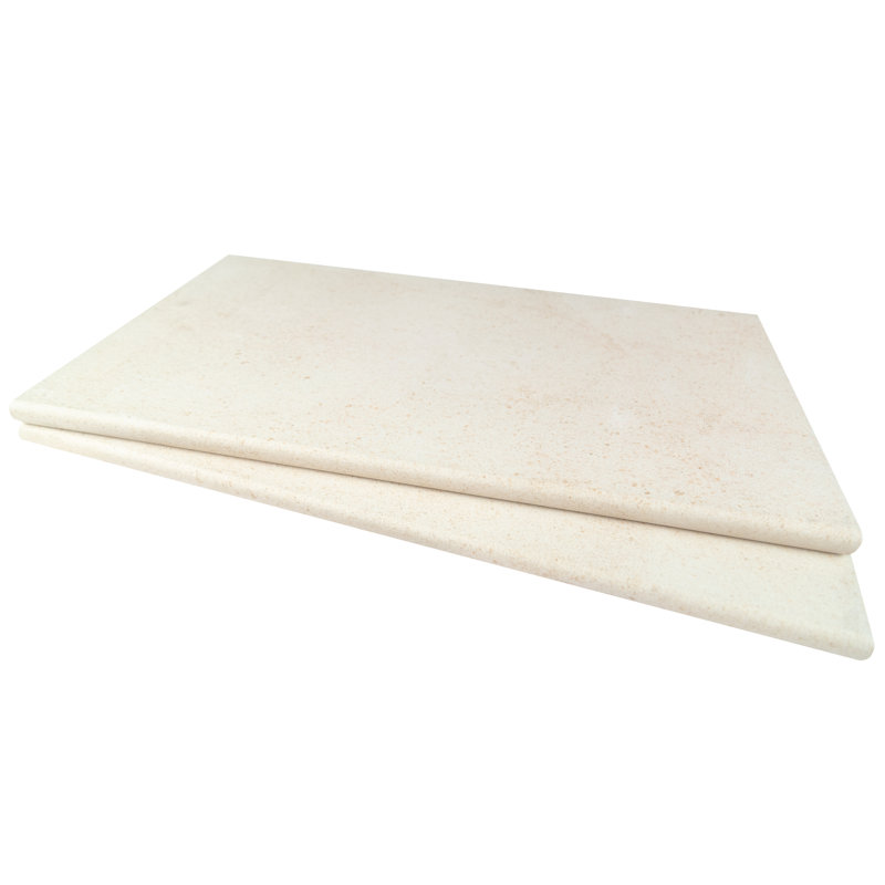 Duravia 13 in. x 24 in. x 0.79 in. Matte Porcelain Pool Coping (4.33 sq. ft./unit, 2 Piece), Amande