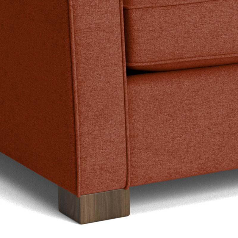 Aceyon 102'' Upholstered Sofa, Walnut, Entice Spice