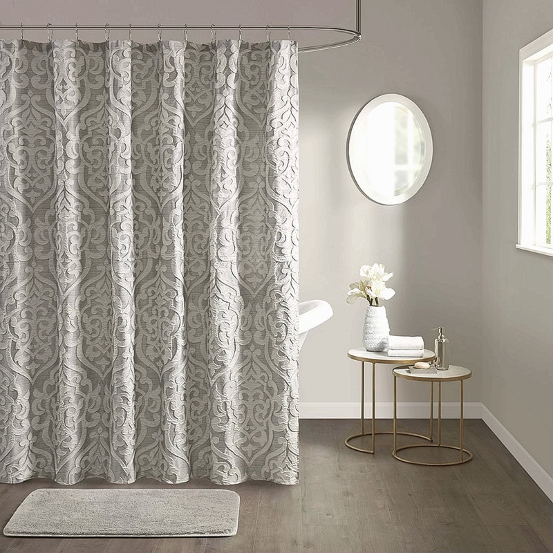 Jacquard Shower Curtain, Ivory