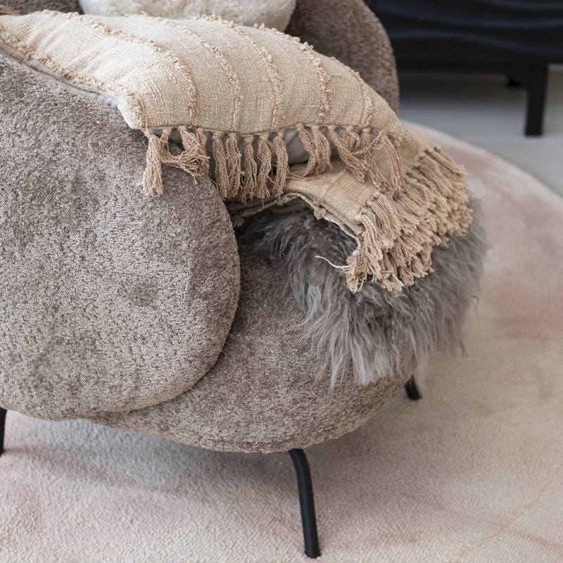 Fauteuil demi-tonneau pivotant rembourré Teda Vernelle