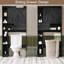Armoire de rangement au-dessus de la toilette avec portes de grange-103417743