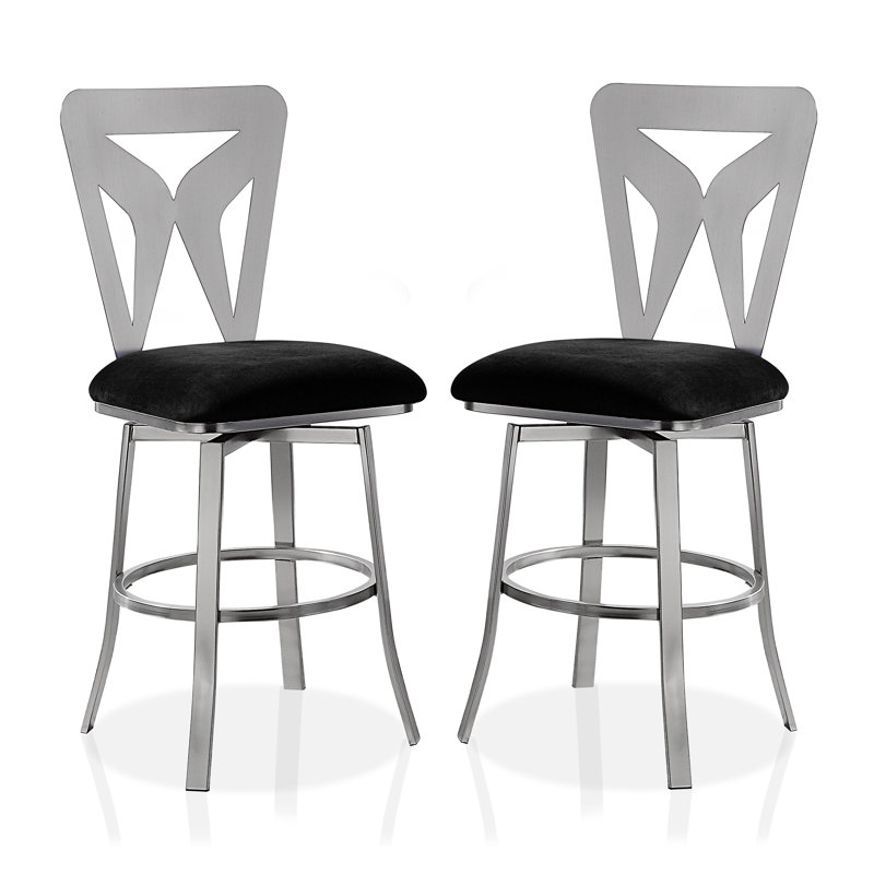 Ollis Swivel Bar & Counter Stool, Black, Counter Stool (24” Seat Height)