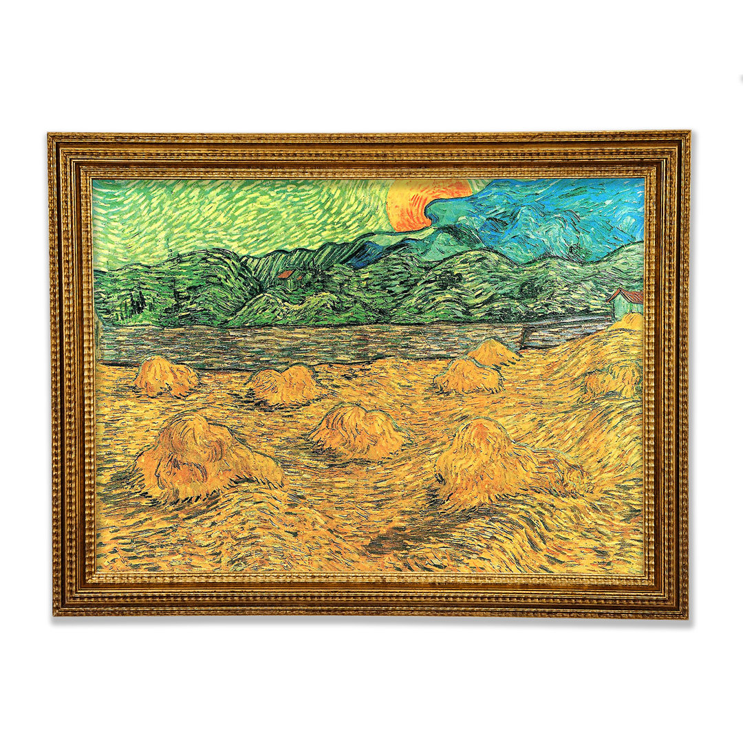 Van Gogh Abendlandschaft bei Mondaufgang - Einzelner Bilderrahmen Kunstdrucke