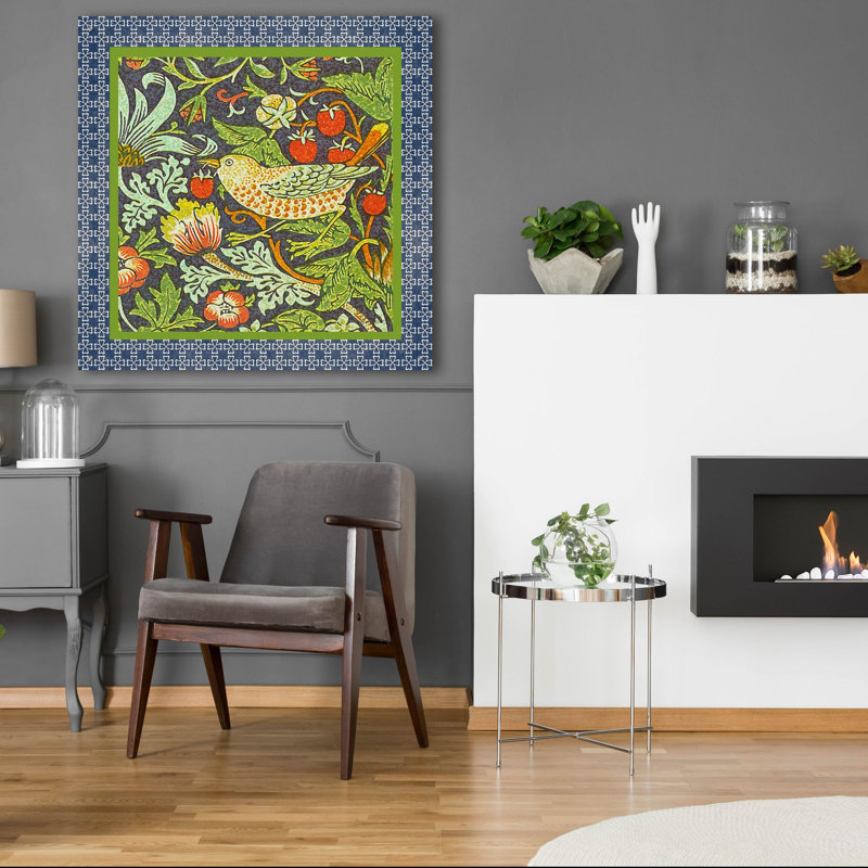 «Vintage Birds 3» par Jean Plout, art mural en verre acrylique, 36 po x 36 po, 36 po x 36 po