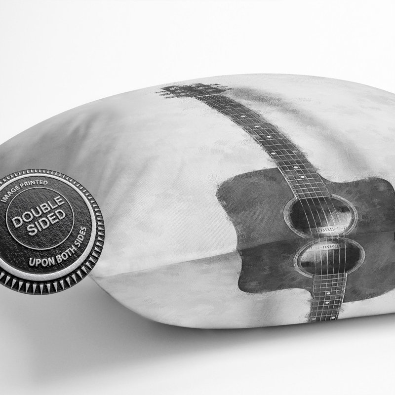 Acoustic Guitar Vol.2 Square Throw Cushion, 40cm H x 40cm W x 15cm D