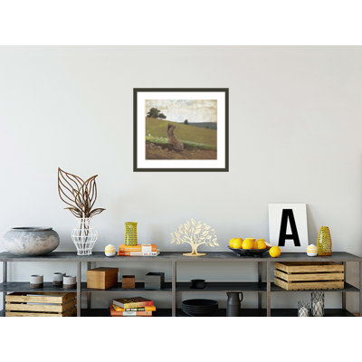 «The Green Hill» par Winslow Homer, impression giclée sur cadre