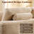 Boneless 105" 2 - Piece Upholstery Compression Sofa with 3 Seats, Corduroy Sectional Couch, No Assembly Required-122842006-121580352