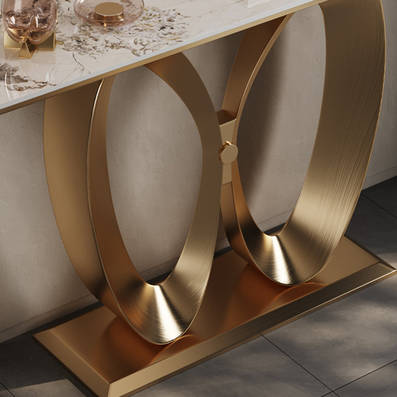 Console en pierre frittée de style italien, H 33,4 po x l 47,2 po x P 13,7 po