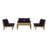 Modway Marina 5 Piece Outdoor Patio Teak Set-1010154722