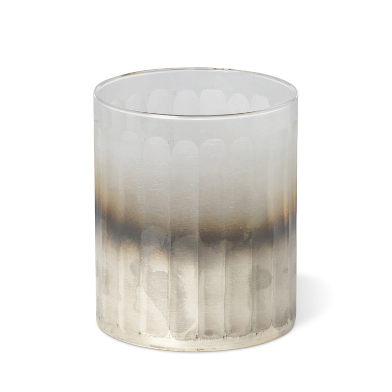 Glass Tabletop Votive Holder, 7.25" H x 6" W x 6" D