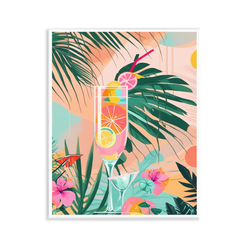 Plaque murale cocktail Jungle Lemonade, design par Tabz Jones