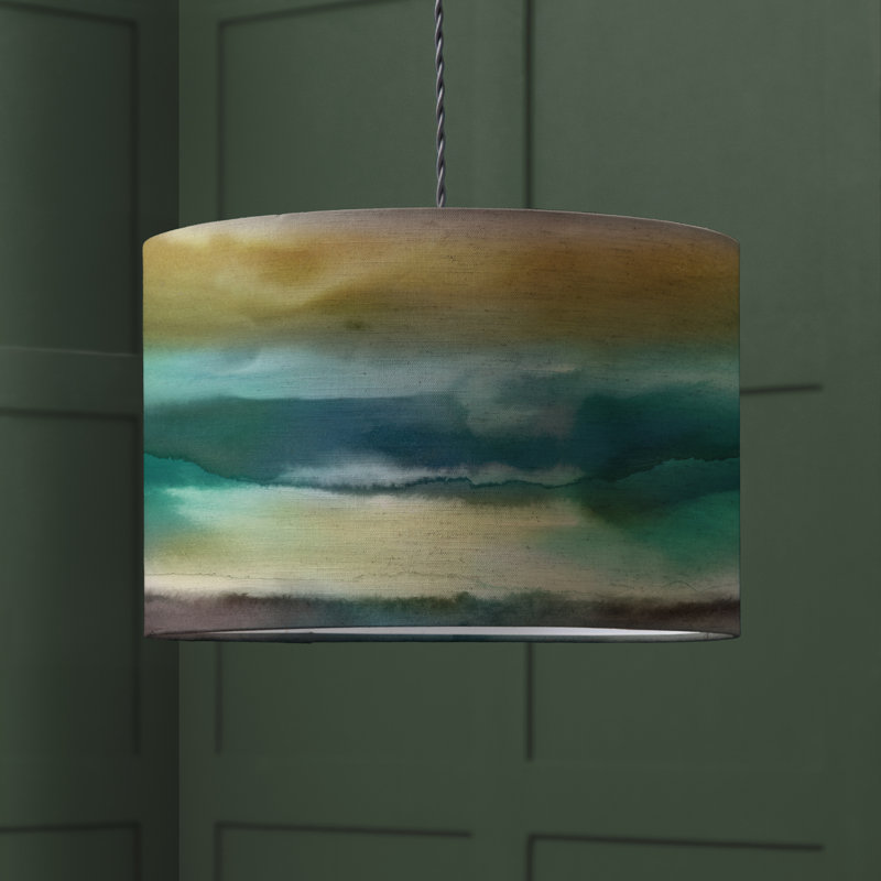 Fjord Cotton Cone Lamp Shade, 21cm H x 30cm W x 30cm D, Green