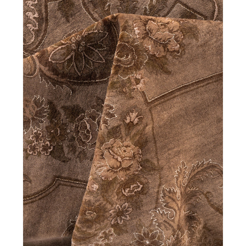 Overdyed One-of-a-Kind 8' 2" X 11' 4" Hand Knotted Area Rug