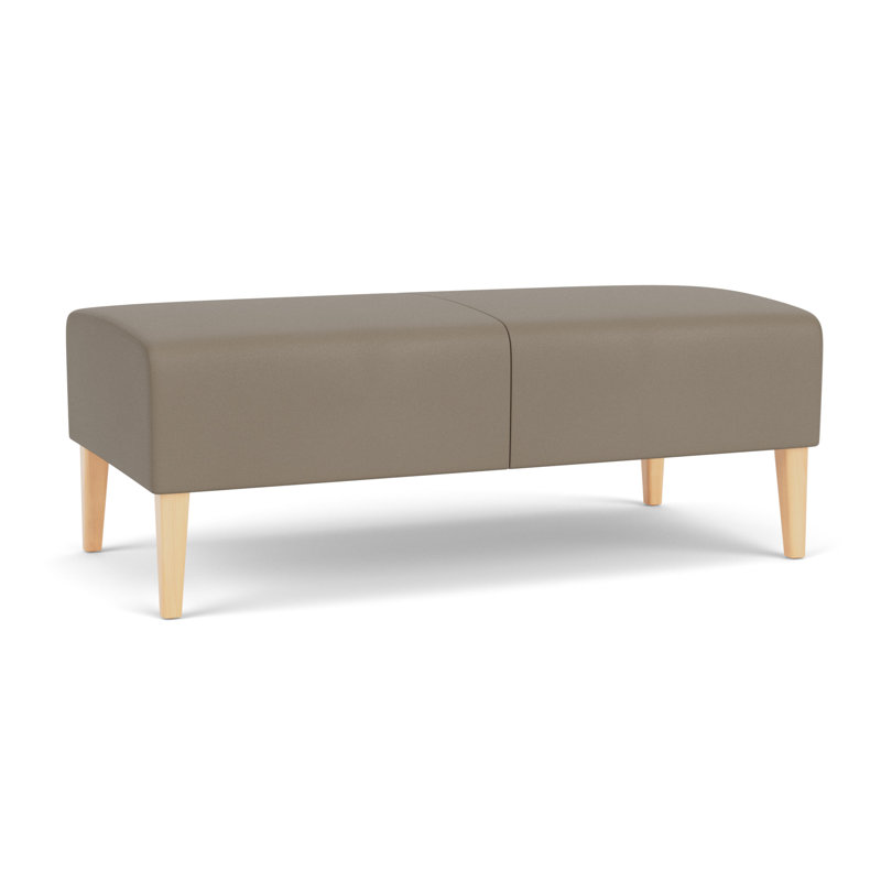 Luxe Lounge Reception 2 Seat Bench, Natural Wood, Modena Farro