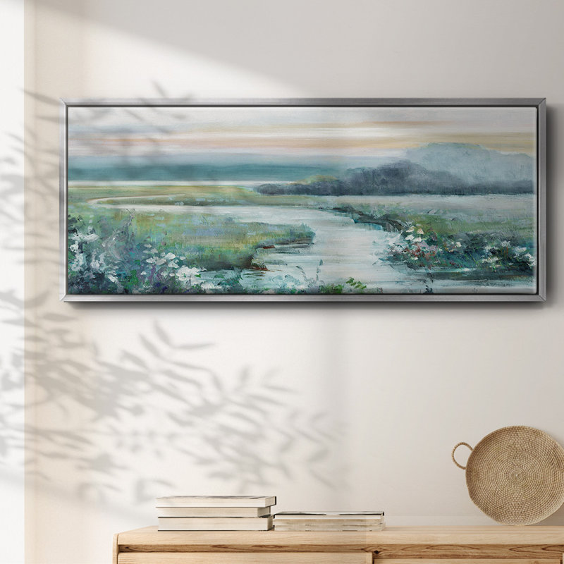 Eternity In Twilight, reproduction d'art sur toile, H 20 po x l 50 po x P 1,5 po, Argent