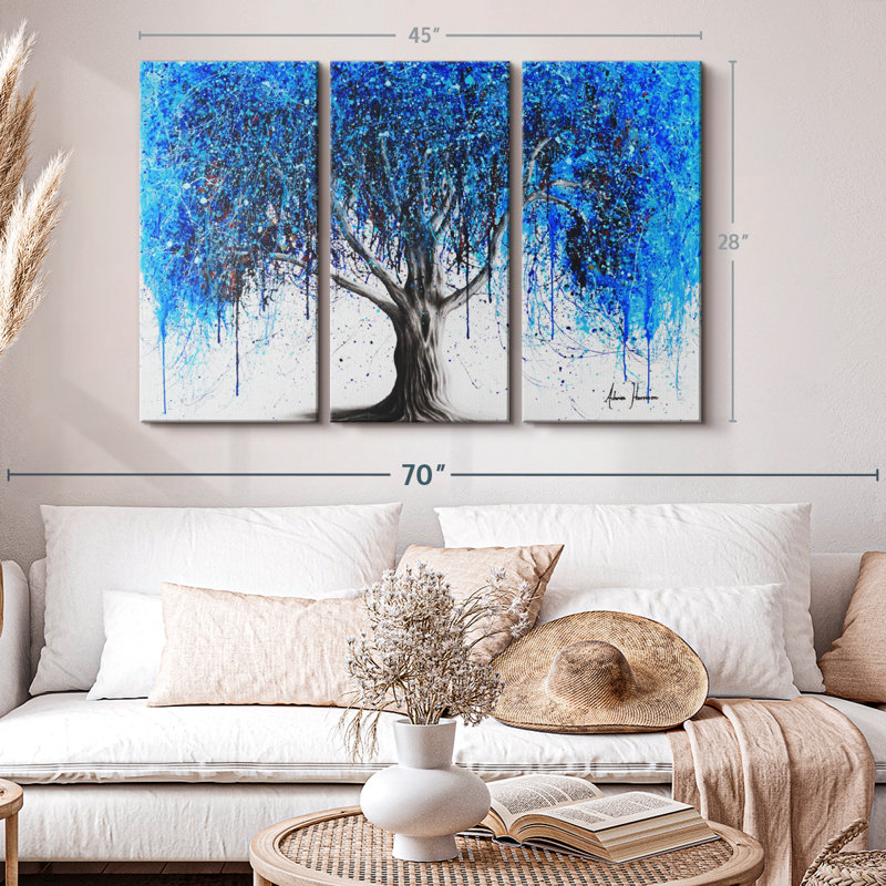 " Blue Moonlight Tree ", 28" H x 45" W x 1.25" D