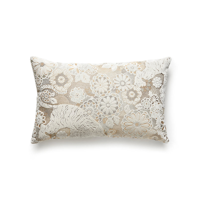 Tundra Lumbar Pillow Cover & Insert, White Tawny
