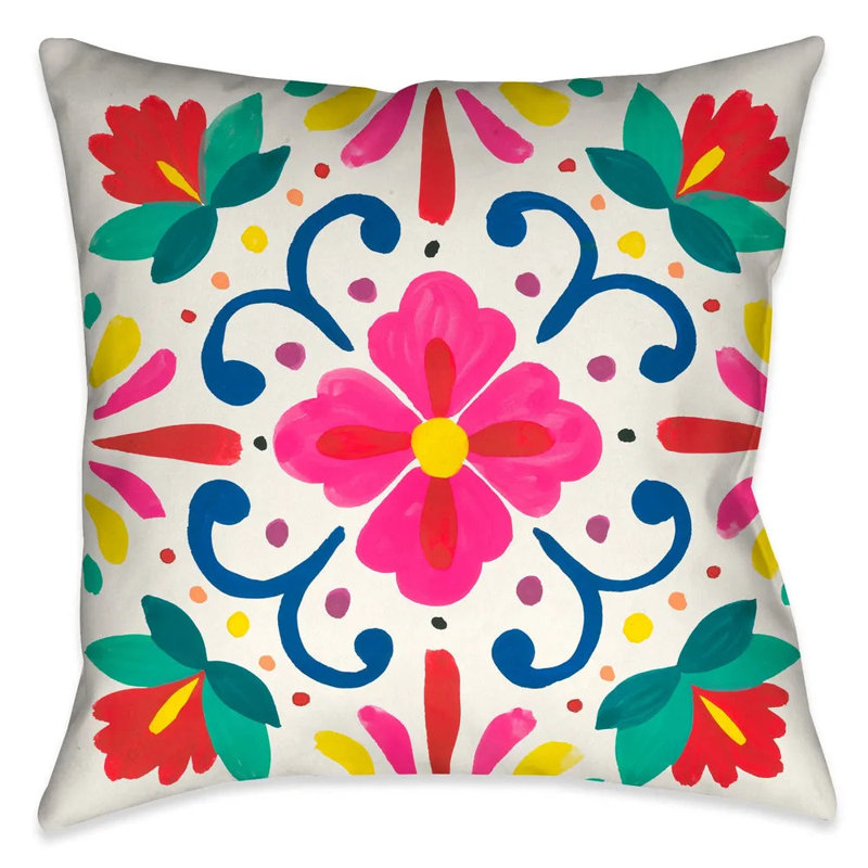 Coussin décoratif d'intérieur Folk Art Floral IV