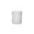 Elegant White 20" Round Accent Table with Woven Vertical Slat Design