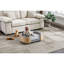 Lit pour chien surélevé de style scandinave avec pieds en bois massif et dossier en bois cintré, coussin en velours, taille moyenne-129513200-129513201