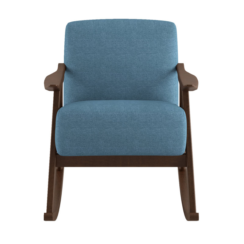Chaise berçante Currelly, Bleu 100% polyester