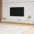 142" Beige Wood Patchwork Marble Countertop TV Storage Cabinet, 6 Drawers-200337935