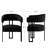 Haskett Upholstered Dining Armchair with metal legs-113257061