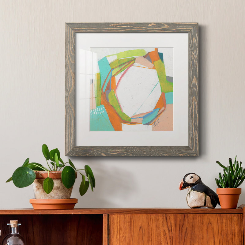 «Candy Whorl II», reproduction encadrée de qualité supérieure - prête à être accrochée, H 35,5 po x l 35,5 po x P 1,5 po