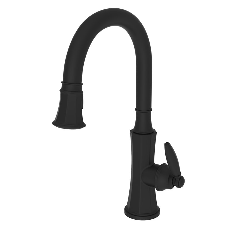 Metropole Single Handle Pull Down Kitchen Faucet, Flat Black