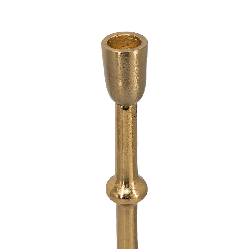 Slender Aluminum Taper Candle Holder with Bead Accents 5"Dia. x 23.5" Bronze, 15.5" H x 4.5" W x 4.5" D