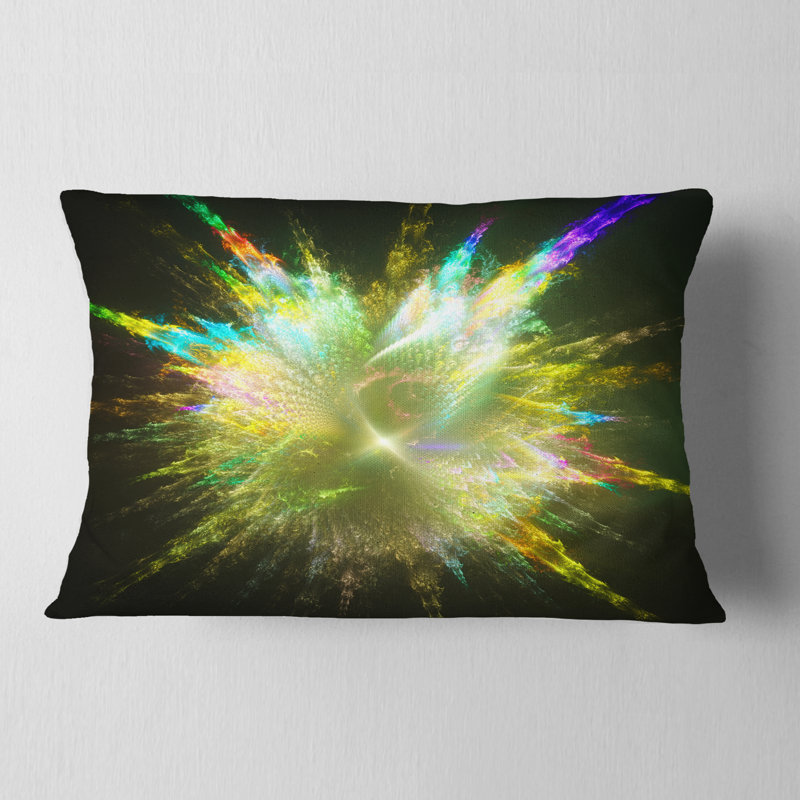 Coussin lombaire  Abstract Fractal Explosion of Paint Drops