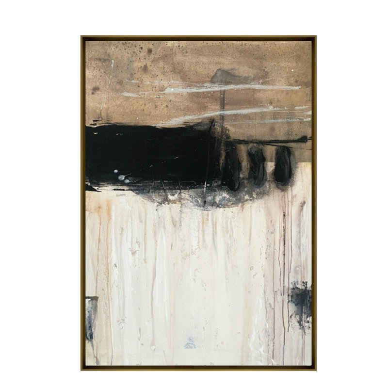 Formelle Single Picture Frame Painting on Wood, 180 cm H x 94 cm W, Golden