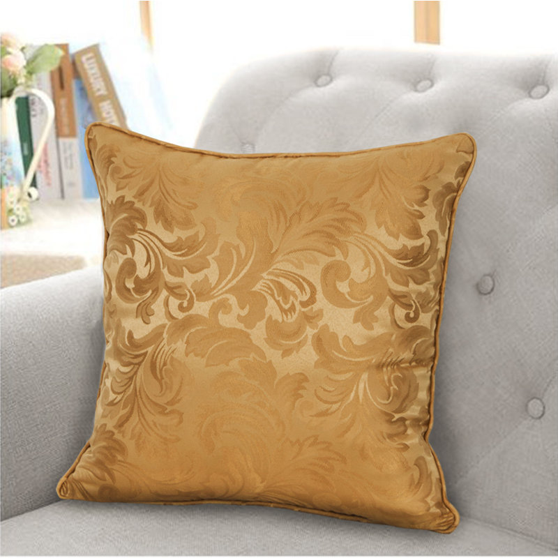 Algonac Damask Square Cushion, Gold