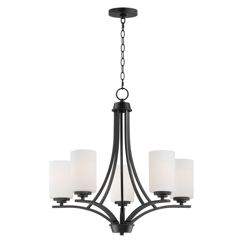 Lustre à 5 lumières Deven, Noir