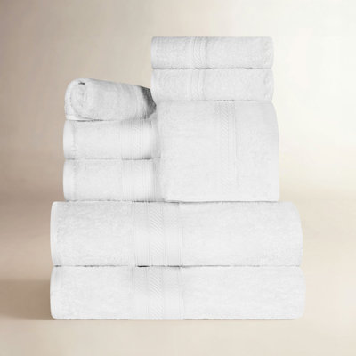 8-Piece Combed Cotton Towel Set