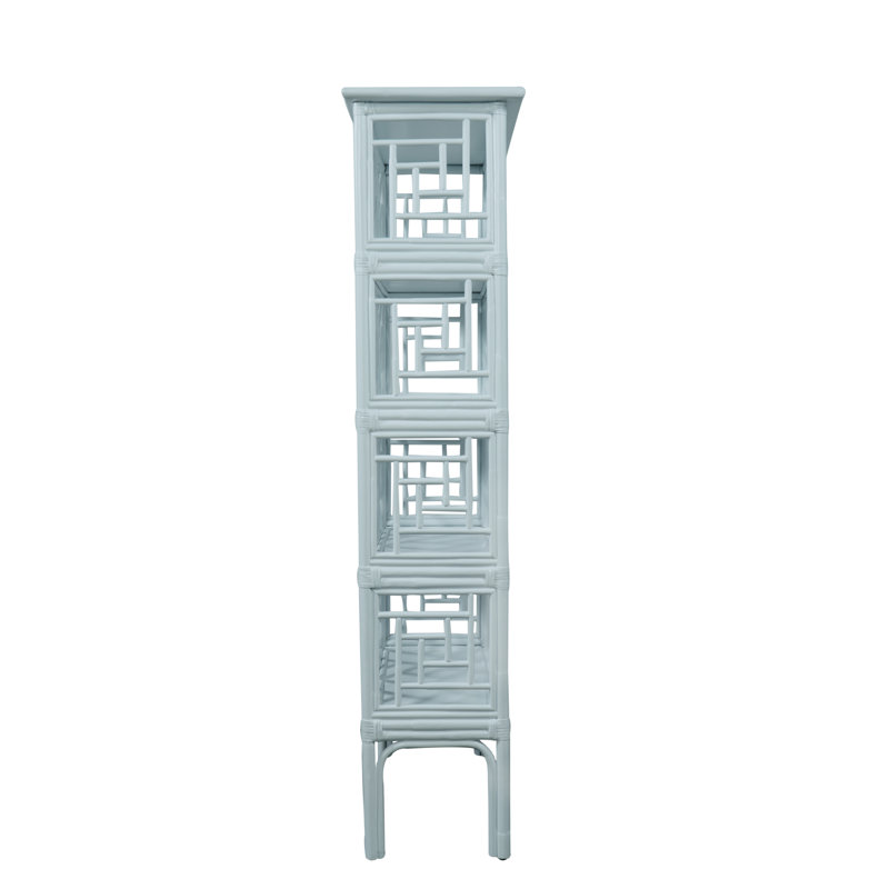 Chippendale Bookcase, Light Blue