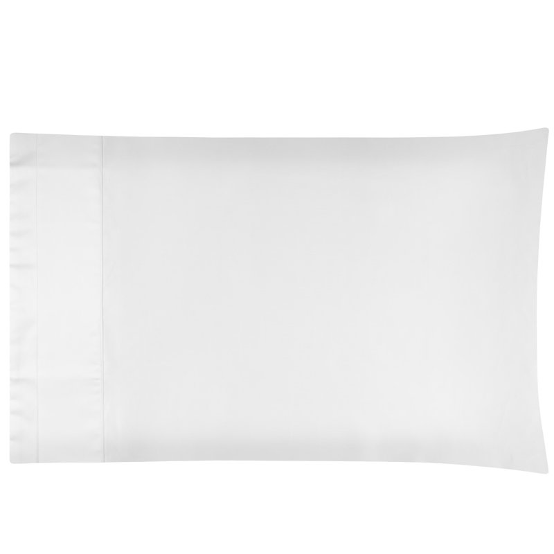 LUXOR 100% Cotton Pillow Case, King, white
